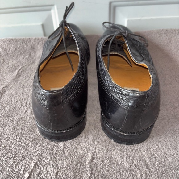 Mezlan vintage Italian genuine crocodile black derby shoes size 13 M - Picture 6 of 8